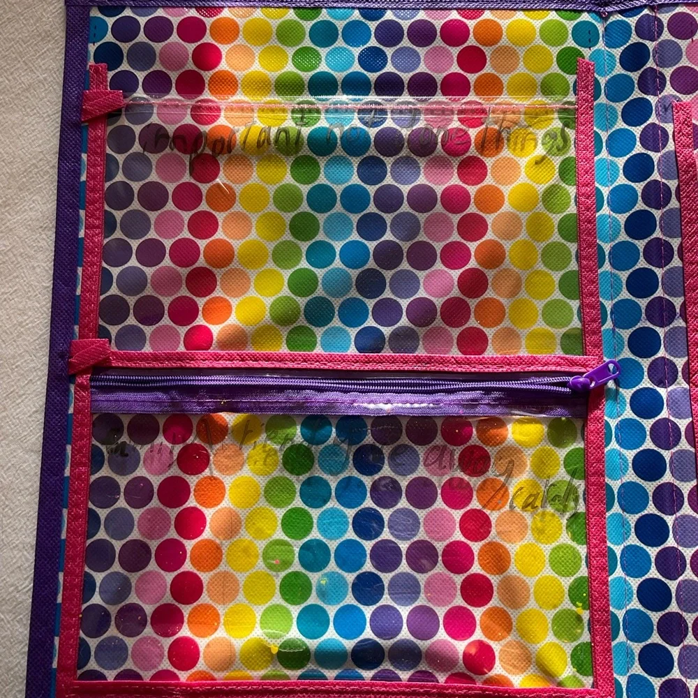 Lisa Frank 3 compartment folder with velcro closure and handles
